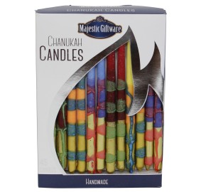 Chanuka Candles Blue/Mar/Pk/Gr