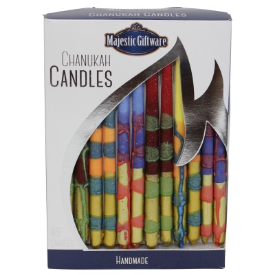 Chanuka Candles Blue/Mar/Pk/Gr