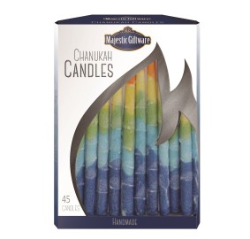 Chanuka Candles Blue/Ylw/Orang