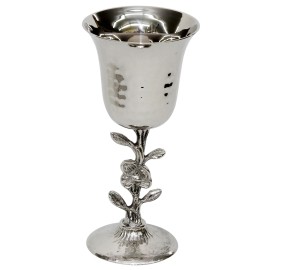 Kiddush Cup Hammered Nickel