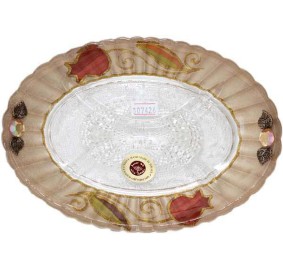 Retro Oval Glass Dish - Colorful