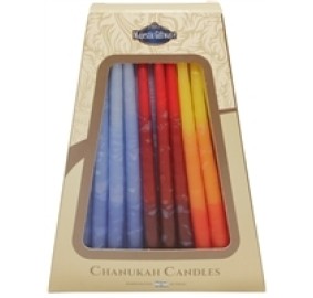 Chanuka Candles Multicolors