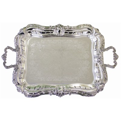 Candlestick Tray Silver Plated