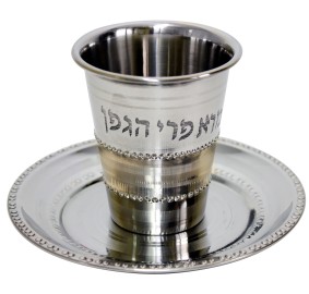 Stainless Steel Kiddush Cup Set  