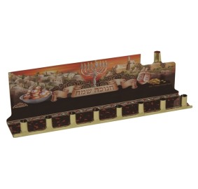 Painted Tin Menorah