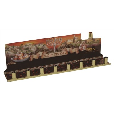 Painted Tin Menorah