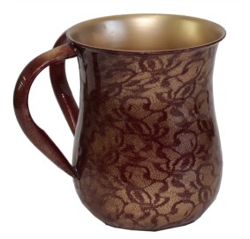 Wash Cup Stainless Steel Burgundy/Gold