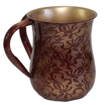 Wash Cup Stainless Steel Burgundy/Gold