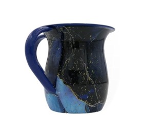 Washcup Royal Blue and Gold Marbled Stainless Steel