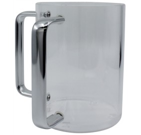 Washcup Acrylic Silver Handles