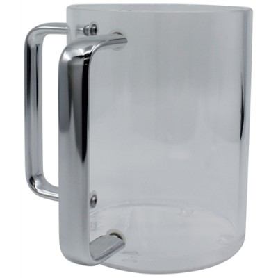 Washcup Acrylic Silver Handles