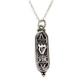 Mezuzah Necklace Silver