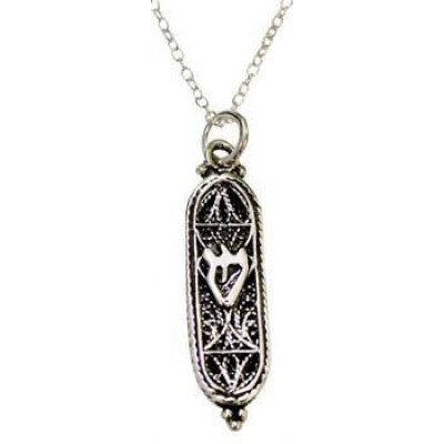 Mezuzah Necklace Silver