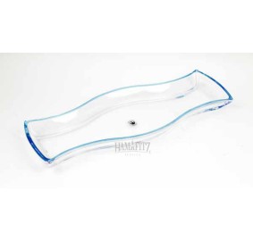 Long Blue Glass Dish