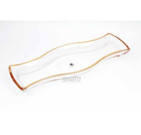 Long Orange Glass Dish