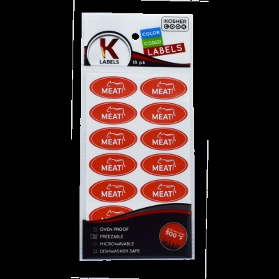 Kosher Labels Meat Pack of 18