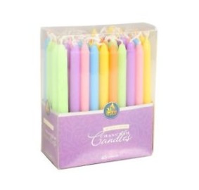 Colorful Decorated Chanukah Candles