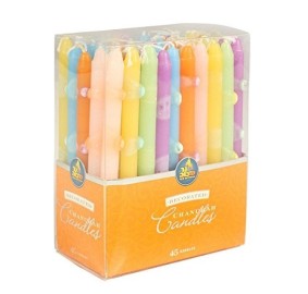 Colorful Decorated Chanukah Candles