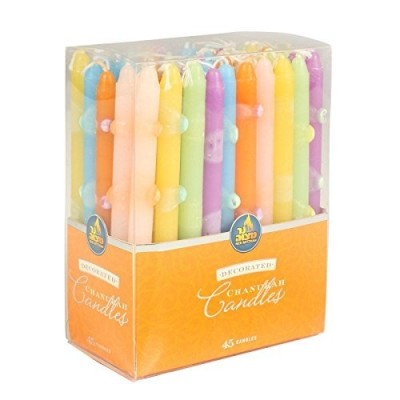 Colorful Decorated Chanukah Candles