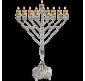 Silverplated Oil Menorah Rambam