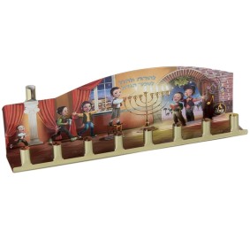 Painted Tin Menorah