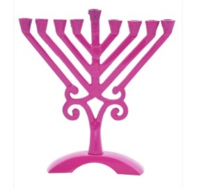 Pink Rambam Menorah 6.5"