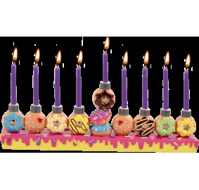 Menorah Resin Donuts