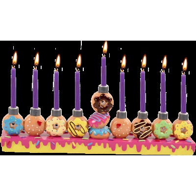 Menorah Resin Donuts