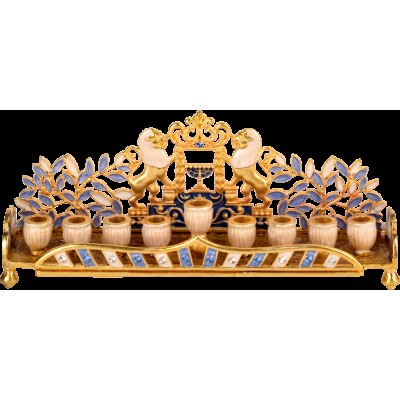 Menorah Jeweled Enameled