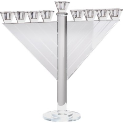 Crystal Menorah Rambam 15" H