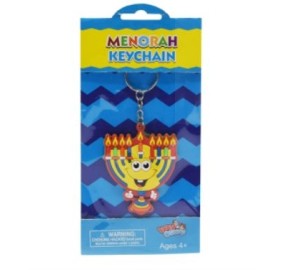 Rubber Keychain Menorah 