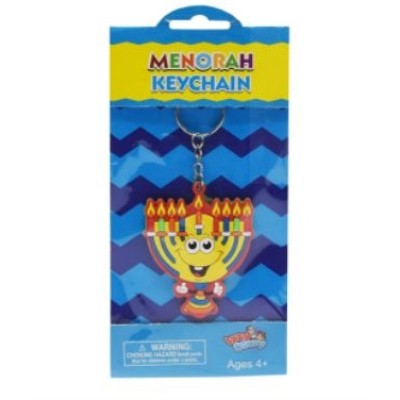 Rubber Keychain Menorah 