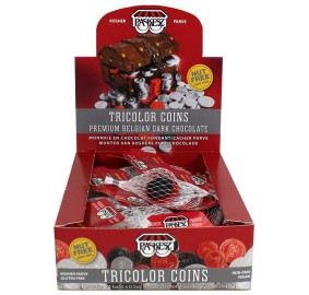 Parve Tricolor Chocolate Coins Box - Nut Free