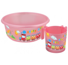 Wash Cup Bowl Gift Set Pink