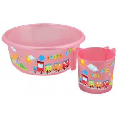 Wash Cup Bowl Gift Set Pink