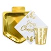 Chanukah Gold Foiled Dreidel Plates