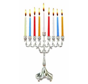 Candle Menorah Silverplated