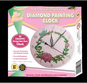 Diamond Painting Clock Floral