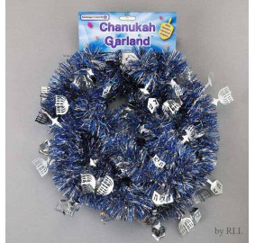 Chanukah Garland - Blue & Silver