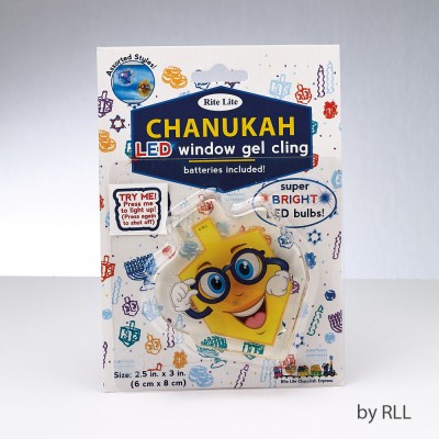 Chanukah LED Gel Cling Dreidel