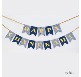 "Happy Chanukah!" Flag Banner