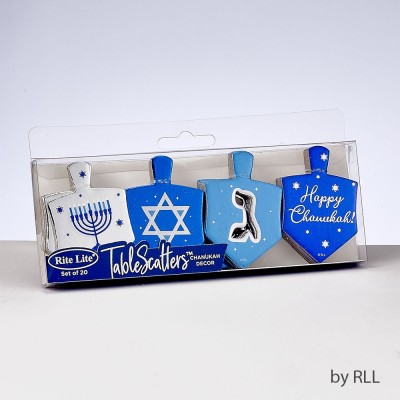 Chanukah Tablescatters 20 Foiled Dreidels