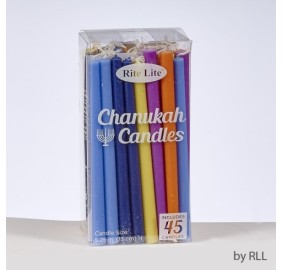 Chanuka Candles Multicolor