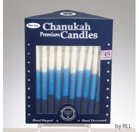 Chanuka Candles Blue/White