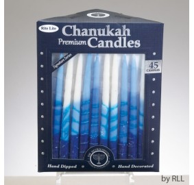 Premium Chanukah Candles Blue & White