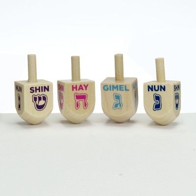 Dreidel Natural Wood Single