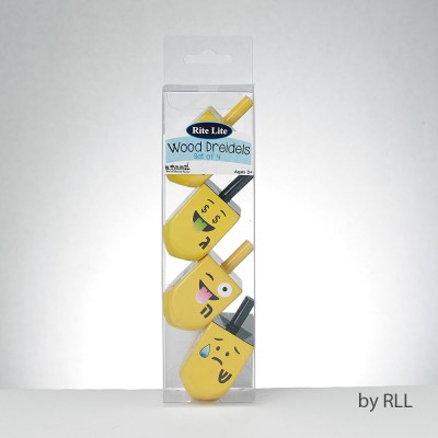 Emoji Painted Dreidels 4 Set