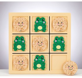 Tic Tac Toad Wood Game