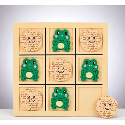 Tic Tac Toad Wood Game