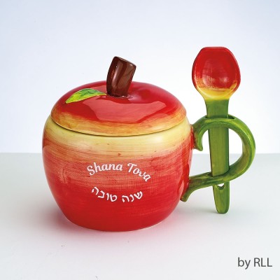 Honey Dish Apple with Spoon